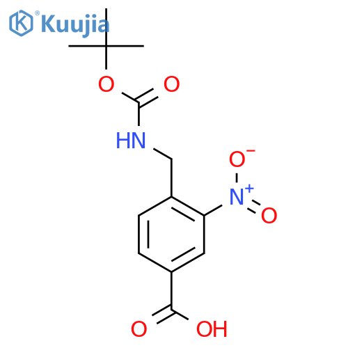 Benzoic acid, 4-[[[(1,1-dimethylethoxy)carbonyl]amino]methyl]-3-nitro- structure