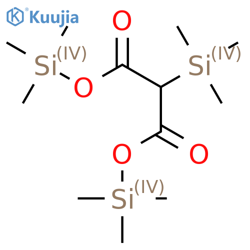 Propanedioic acid, (trimethylsilyl)-, bis(trimethylsilyl) ester structure