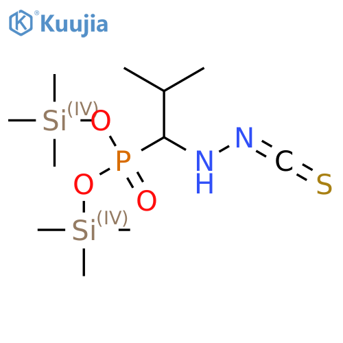 Phosphonic acid, [1-(carbonothioylhydrazino)-2-methylpropyl]-, bis(trimethylsilyl) ester structure