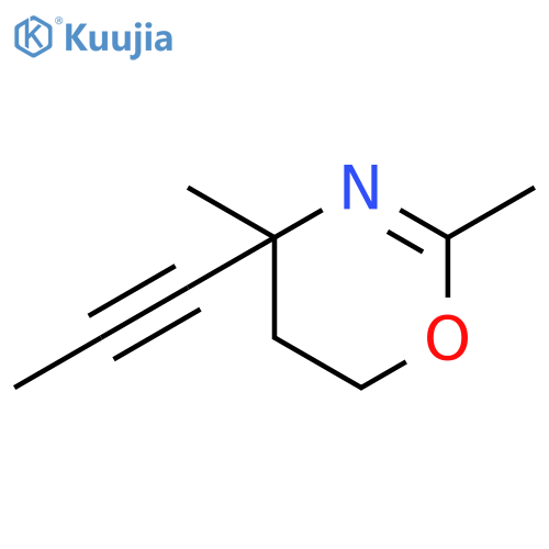 4H-1,3-Oxazine, 5,6-dihydro-2,4-dimethyl-4-(1-propynyl)- (9CI) structure
