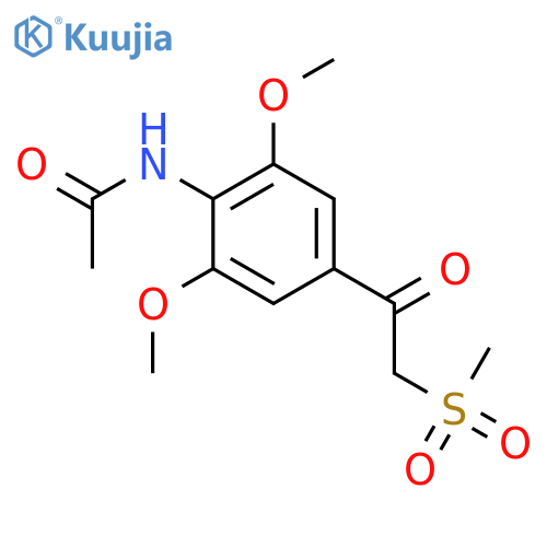 Acetamide, N-[2,6-dimethoxy-4-[(methylsulfonyl)acetyl]phenyl]- structure
