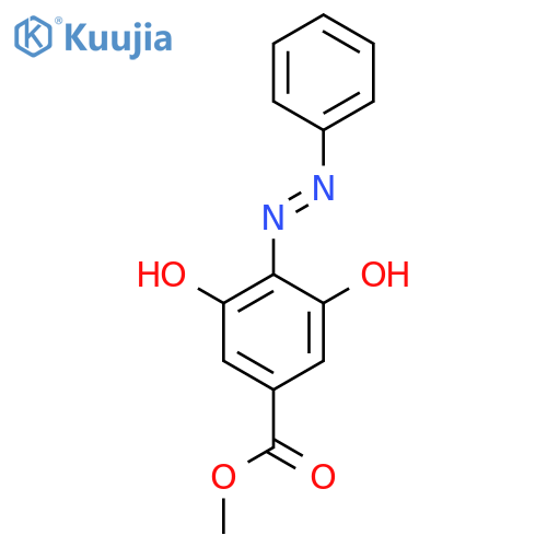BENZOIC ACID, 3,5-DIHYDROXY-4-(PHENYLAZO)-, METHYL ESTER structure