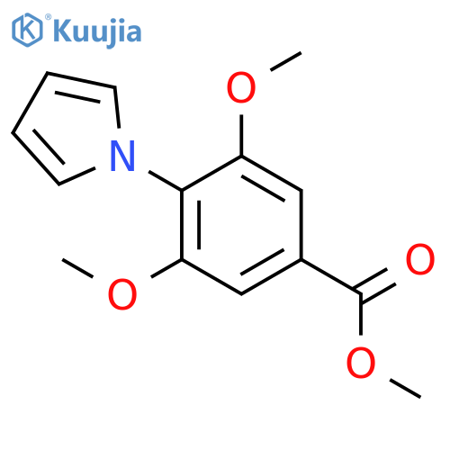 Benzoic acid, 3,5-dimethoxy-4-(1H-pyrrol-1-yl)-, methyl ester structure