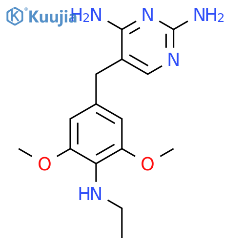 2,4-PYRIMIDINEDIAMINE, 5-[[4-(ETHYLAMINO)-3,5-DIMETHOXYPHENYL]METHYL]- structure