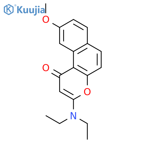 3-(diethylamino)-9-methoxy-1H-benzo[f]chromen-1-one structure