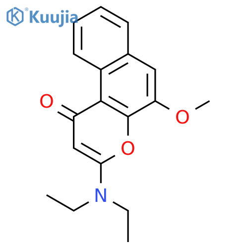 3-(diethylamino)-5-methoxy-1H-benzo[f]chromen-1-one structure