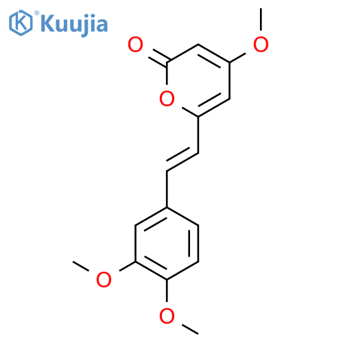 (E)-6-(3,4-dimethoxystyryl)-4-methoxy-2H-pyran-2-one structure