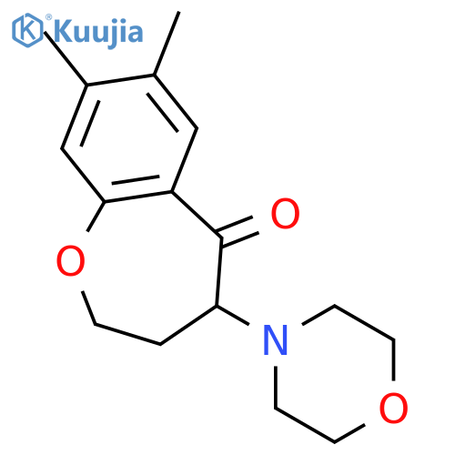 1-Benzoxepin-5(2H)-one,3,4-dihydro-7,8-dimethyl-4-(4-morpholinyl)-, hydrochloride (1:1) structure