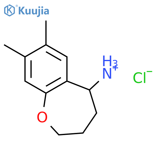7,8-dimethyl-2,3,4,5-tetrahydro-1-benzoxepin-5-aminium chloride structure