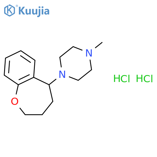 1-methyl-4-(2,3,4,5-tetrahydro-1-benzoxepin-5-yl)piperazine dihydrochloride structure