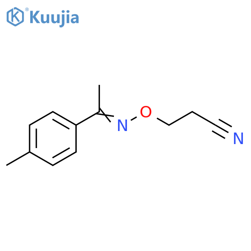 Propanenitrile, 3-[[[1-(4-methylphenyl)ethylidene]amino]oxy]- structure