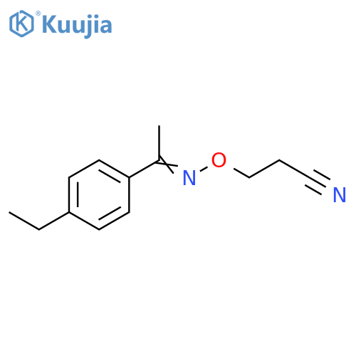 Propanenitrile, 3-[[[1-(4-ethylphenyl)ethylidene]amino]oxy]- structure