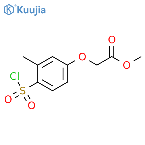 ACETIC ACID, [4-(CHLOROSULFONYL)-3-METHYLPHENOXY]-, METHYL ESTER structure