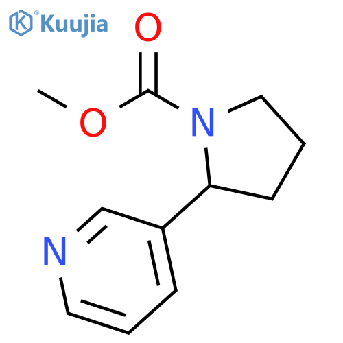 methyl (2S)-2-(pyridin-3-yl)pyrrolidine-1-carboxylate structure