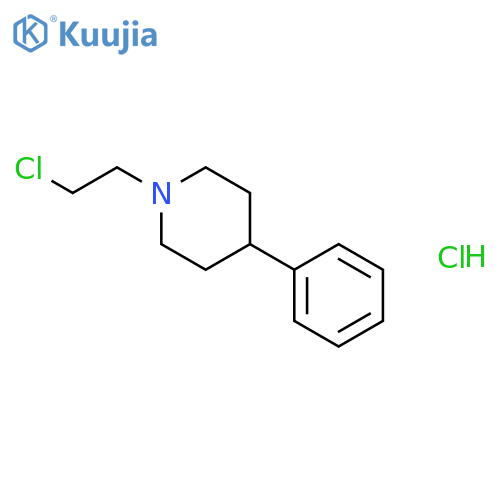 PIPERIDINE, 1-(2-CHLOROETHYL)-4-PHENYL-, HYDROCHLORIDE structure