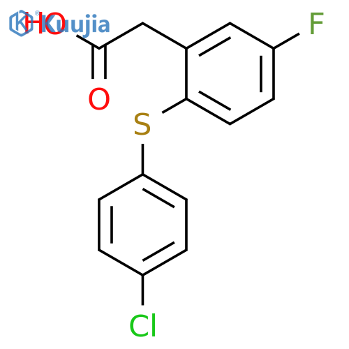 BENZENEACETIC ACID, 2-[(4-CHLOROPHENYL)THIO]-5-FLUORO- structure