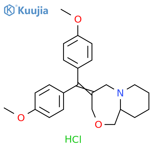 3H-Pyrido[2,1-c][1,4]oxazepine,4-[bis(4-methoxyphenyl)methylene]octahydro-, hydrochloride structure