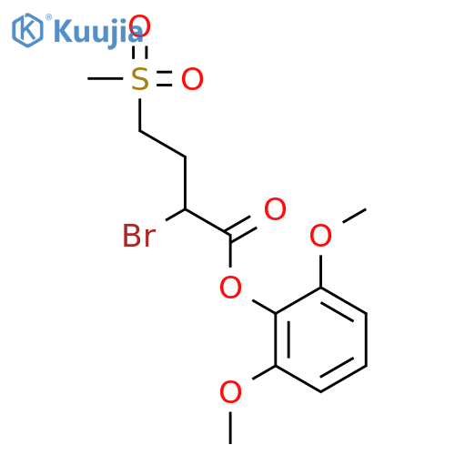 BUTANOIC ACID, 2-BROMO-4-(METHYLSULFONYL)-, 2,6-DIMETHOXYPHENYL ESTER structure