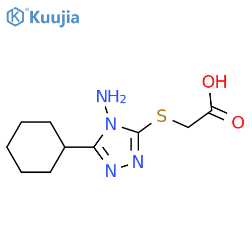2-(4-Amino-5-cyclohexyl-4H-1,2,4-triazol-3-yl)sulfanylacetic Acid structure