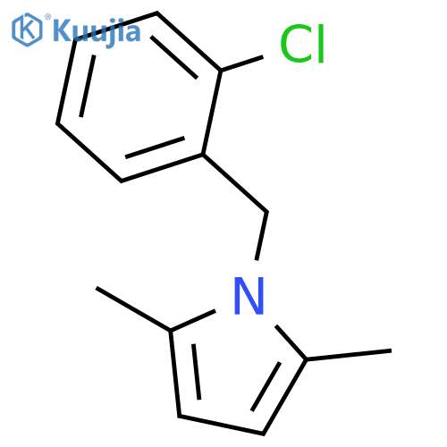 1-(2-chlorophenyl)methyl-2,5-dimethyl-1H-pyrrole structure
