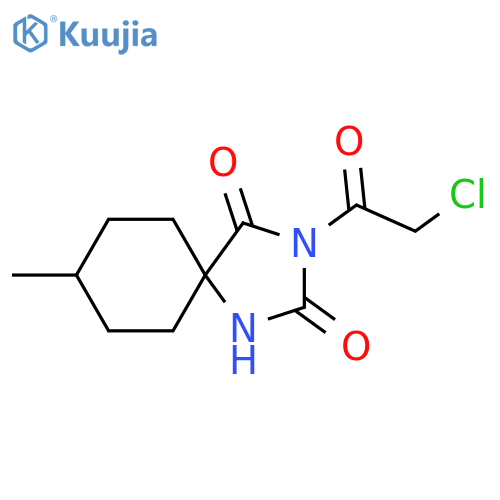 3-(2-chloroacetyl)-8-methyl-1,3-diazaspiro4.5decane-2,4-dione structure
