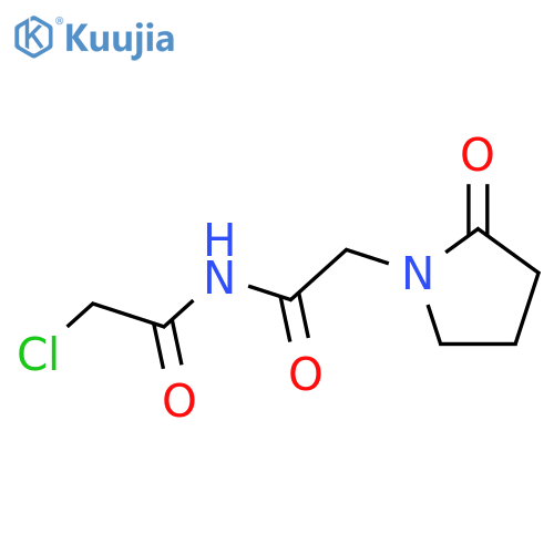N-(2-chloroacetyl)-2-(2-oxopyrrolidin-1-yl)acetamide structure