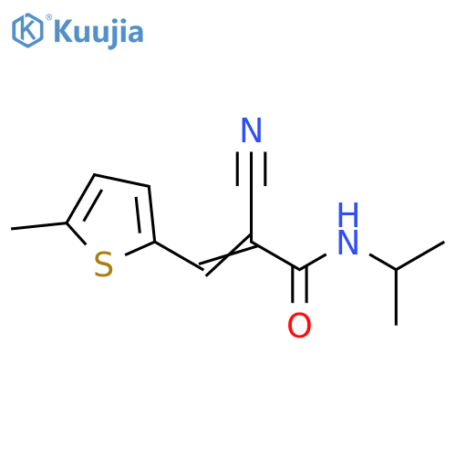 2-cyano-3-(5-methylthiophen-2-yl)-N-(propan-2-yl)prop-2-enamide structure