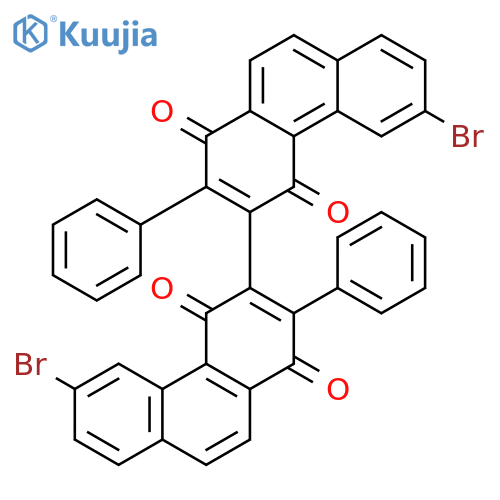 [3,3'-Biphenanthrene]-1,1',4,4'-tetrone, 6,6'-dibromo-2,2'-diphenyl- structure