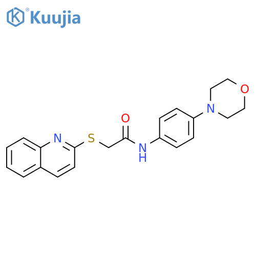 N-[4-(morpholin-4-yl)phenyl]-2-(quinolin-2-ylsulfanyl)acetamide structure