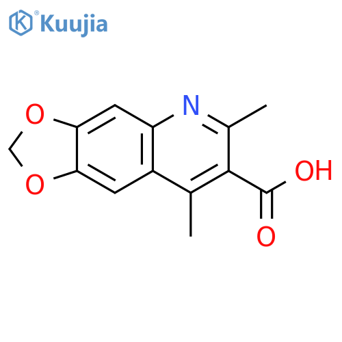 1,3-Dioxolo[4,5-g]quinoline-7-carboxylicacid,6,8-dimethyl-(9CI) structure