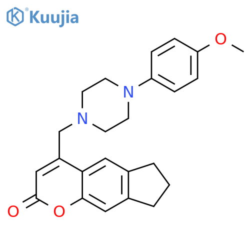 4-{4-(4-methoxyphenyl)piperazin-1-ylmethyl}-2H,6H,7H,8H-cyclopentagchromen-2-one structure