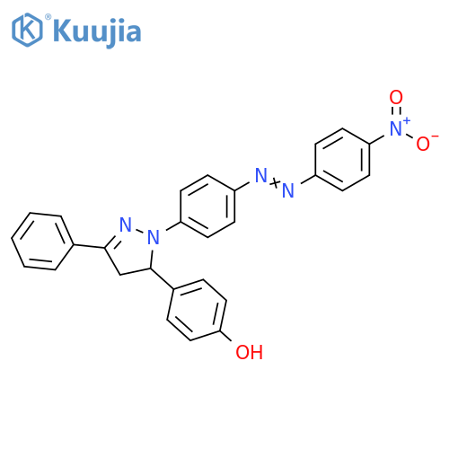 Phenol,4-[4,5-dihydro-1-[4-[(4-nitrophenyl)azo]phenyl]-3-phenyl-1H-pyrazol-5-yl]- structure