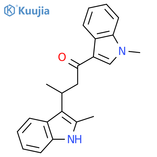 1-Butanone, 1-(1-methyl-1H-indol-3-yl)-3-(2-methyl-1H-indol-3-yl)- structure