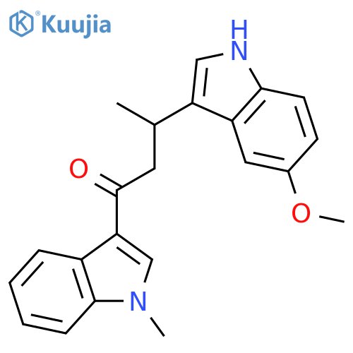 1-BUTANONE, 3-(5-METHOXY-1H-INDOL-3-YL)-1-(1-METHYL-1H-INDOL-3-YL)- structure