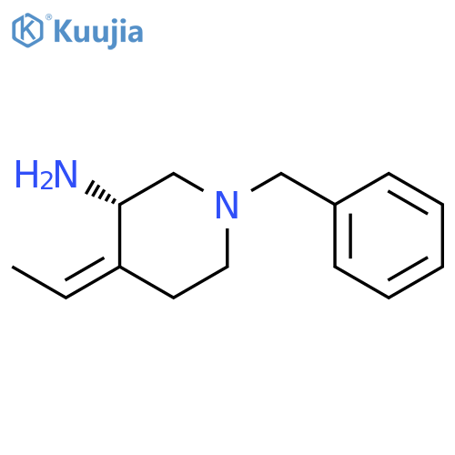 3-PIPERIDINAMINE, 4-ETHYLIDENE-1-(PHENYLMETHYL)-, (3S,4E)- structure