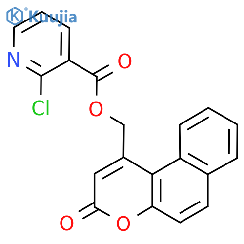 {3-oxo-3H-benzo[f]chromen-1-yl}methyl 2-chloropyridine-3-carboxylate structure