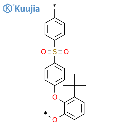 POLY[OXY[(1,1-DIMETHYLETHYL)-1,2-PHENYLENE]OXY-1,4-PHENYLENESULFONYL-1,4-PHENYLENE] structure