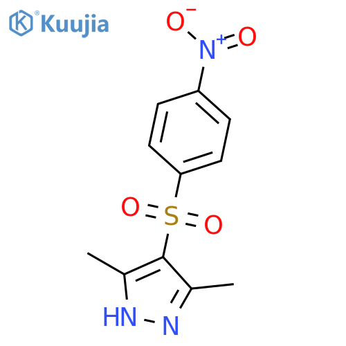 1H-PYRAZOLE, 3,5-DIMETHYL-4-[(4-NITROPHENYL)SULFONYL]- structure