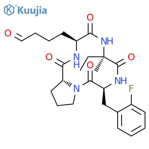 Cyclo(L-isovalyl-2-fluoro-L-phenylalanyl-D-prolyl-6-oxo-L-norleucyl) structure
