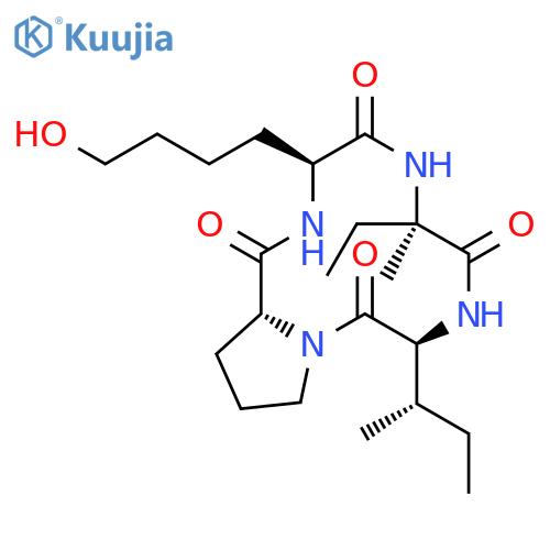 CYCLO(L-ISOLEUCYL-D-PROLYL-6-HYDROXY-L-NORLEUCYL-L-ISOVALYL) structure