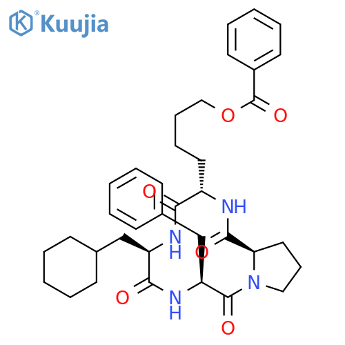 CYCLO[3-CYCLOHEXYL-D-ALANYL-L-PHENYLALANYL-D-PROLYL-6-(BENZOYLOXY)-L-NORLEUCYL] structure