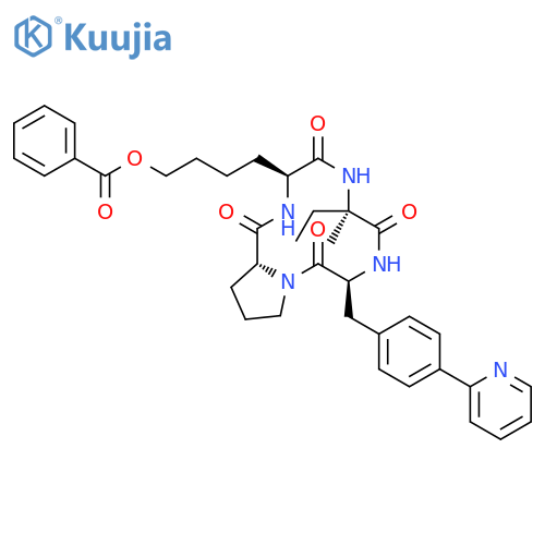CYCLO[L-ISOVALYL-4-(2-PYRIDINYL)-L-PHENYLALANYL-D-PROLYL-6-(BENZOYLOXY)-L-NORLEUCYL] structure