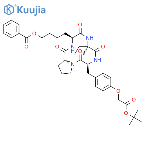 CYCLO[L-ISOVALYL-O-[2-(1,1-DIMETHYLETHOXY)-2-OXOETHYL]-L-TYROSYL-D-PROLYL-6-(BENZOYLOXY)-L-NORLEUCYL] structure