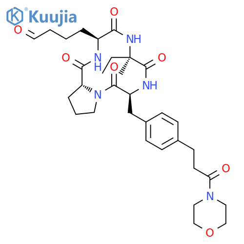 CYCLO[L-ISOVALYL-4-[3-(4-MORPHOLINYL)-3-OXOPROPYL]-L-PHENYLALANYL-D-PROLYL-6-OXO-L-NORLEUCYL] structure