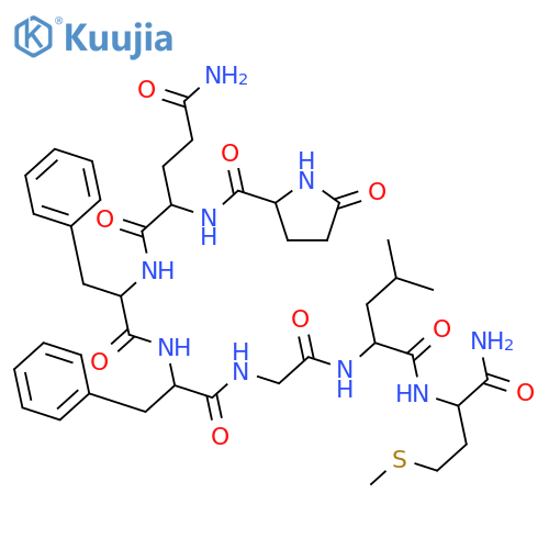 Substance P,1-de-L-arginine-2-de-L-proline-3-de-L-lysine-4-de-L-proline-5-(5-oxo-L-proline)-(9CI) structure