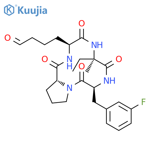 Cyclo(L-isovalyl-3-fluoro-L-phenylalanyl-D-prolyl-6-oxo-L-norleucyl) structure