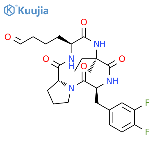 Cyclo(L-isovalyl-3,4-difluoro-L-phenylalanyl-D-prolyl-6-oxo-L-norleucyl) structure