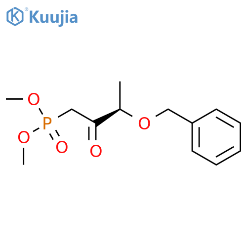 Phosphonic acid, [(3R)-2-oxo-3-(phenylmethoxy)butyl]-, dimethyl ester structure