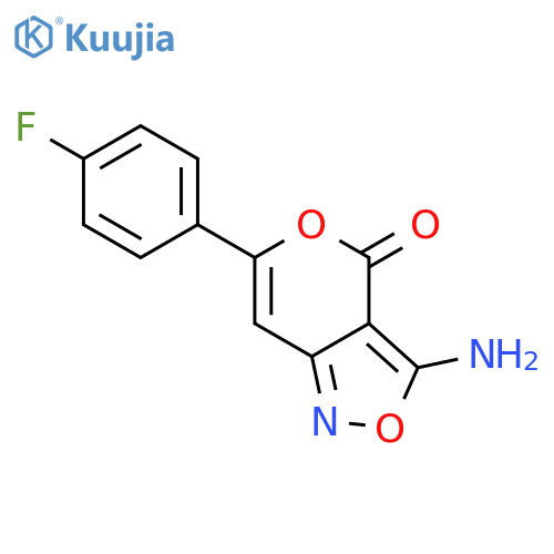 4H-Pyrano[4,3-c]isoxazol-4-one, 3-amino-6-(4-fluorophenyl)- structure