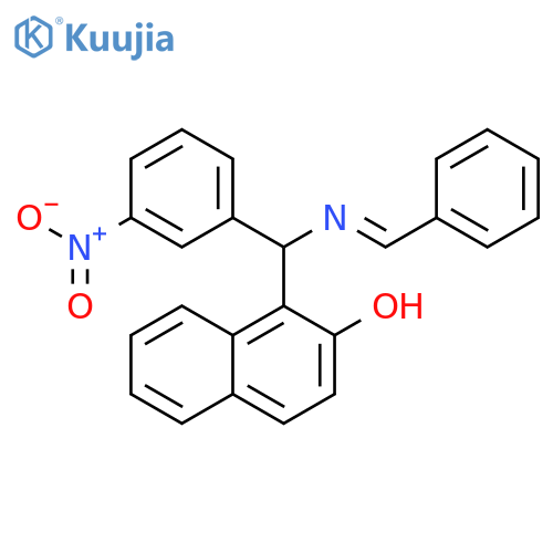 2-Naphthalenol, 1-[(3-nitrophenyl)[(E)-(phenylmethylene)amino]methyl]- structure